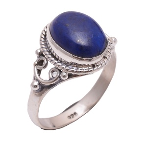 Anillos de Plata de Ley 925 Hechos a Mano, Joyería Fina con Piedra de Lapislázuli Natural, Estilo Clásico para Compromiso, Boda, Fiesta, Alta Calidad - Product Image 1