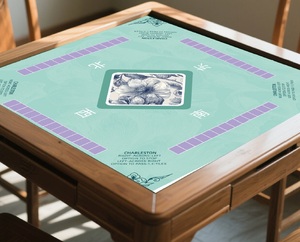 แผ่นรองโต๊ะไพ่นกกระจอก ขนาด 31.5x31.5 นิ้ว กันลื่น ลดเสียงรบกวน พร้อมกระเป๋าสีดำ สำหรับไพ่นกกระจอก โป๊กเกอร์ แบล็คแจ็ค และเกมกระดาน - Product Image 6