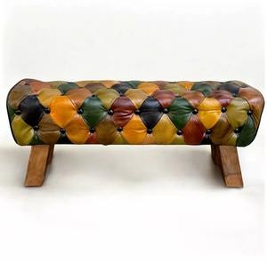 Banco de Cuero Premium con Estructura de Madera Resistente, Diseño Elegante, Asiento Cómodo, Perfecto para Sala de Estar o Dormitorio - Product Image 2