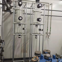 Condenseur en verre borosilicate de laboratoire pour distillation chimique, refroidissement par reflux et récupération de solvants