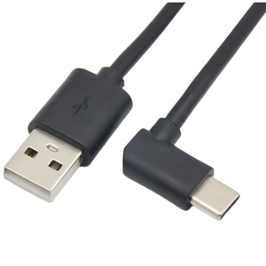 Cavo USB 2.0 Personalizzato da AM a USB 3.1 Tipo <span class=keywords><strong>C</strong></span> ad Angolo di 90 Gradi Sinistro/Destro, Coassiale e Fibra Ottica con Rivestimento in PVC - Product Image 1