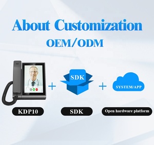 Téléphone fixe sans fil de bureau, téléphone Android 13 WiFi 4G LTE HD à grand écran tactile pour hôtel, maison, bureau - Product Image 5