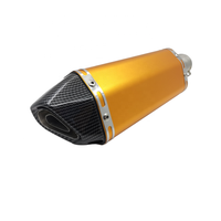 Silencieux de moto en fibre de carbone couleur universelle 1.5-2 "avec DB Killer amovible pour silencieux de rue moto