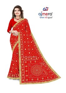 Saris en coton élégants pour femmes, conçus par des designers, à séchage rapide et offrant une protection solaire, élégants pour le bureau, le quotidien et les occasions festives - Product Image 2