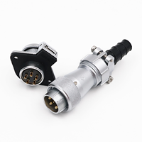 Conector Metálico Roscado Weipu WF20 IP67 de 2-12 Pines TI ZG, Receptáculo Cubierto con Tapa, Stock Original para Interfaz de Sistema de Dispositivos
