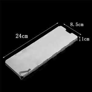 10 plaques <span class=keywords><strong>de</strong></span> protection pliables en aluminium pour cuisinière à <span class=keywords><strong>gaz</strong></span> <span class=keywords><strong>de</strong></span> <span class=keywords><strong>camping</strong></span> et pique-nique, pare-vent pour <span class=keywords><strong>camping</strong></span> en extérieur - Product Image 3