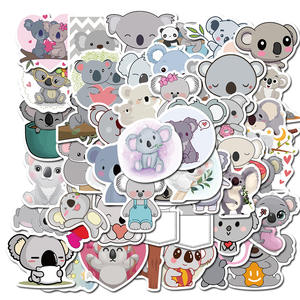 50 autocollants mignons de <span class=keywords><strong>koala</strong></span> animal, graffiti, pour skateboard, guitare, PVC, imperméables, pour décoration - Product Image 6