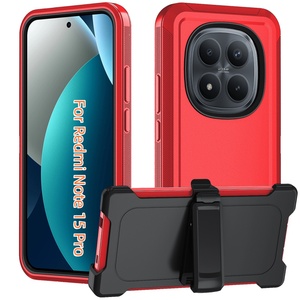 Coque de téléphone robuste pour <span class=keywords><strong>Xiaomi</strong></span> Redmi Note 15 14 13 12 11 4G 5G, étui de protection antichoc avec clip et béquille - Product Image 1