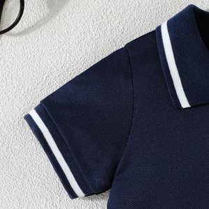 Ensemble décontracté deux pièces pour enfants : T-shirt brodé dinosaure à manches courtes et short camouflage blanc simple, personnalisable en usine - Product Image 4