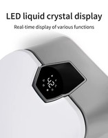 WC intelligent électrique allongé en céramique, à poser au sol, avec double chasse d'eau (S-trap et P-trap), siège bidet télécommandé et eau chaude instantanée pour salle de bain