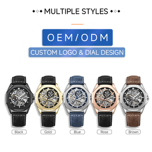 <span class=keywords><strong>Montre</strong></span> automatique pour homme, style affaires, avec cadran ajouré, mouvement <span class=keywords><strong>suisse</strong></span>, bracelet en cuir véritable, <span class=keywords><strong>montre</strong></span> mécanique tourbillon <span class=keywords><strong>personnalisée</strong></span>, vente en gros - Product Image 2