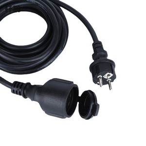 ปลั๊กไฟฟ้าพร้อมฝาครอบ IP44 สายเคเบิล PVC กันน้ำ 230V 250V 3 แกน ปลั๊กมาตรฐานเยอรมันสำหรับใช้กลางแจ้ง - Product Image 1
