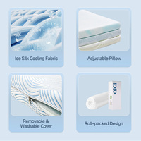 Almohada de Espuma Viscoelástica Ergonómica Ajustable y Personalizable, Diseño Enrollable