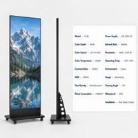 Heißer Verkauf Indoor P1.86 Fine Pitch Faltbarer 4K HDR10 LED-Bildschirm mit Cloud-basiertem CMS, RDM und hoher Helligkeit für individuelle Werbung