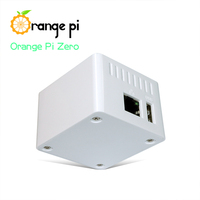 Casing Pelindung ABS Putih Original Brand Orange Pi Zero/Zero LTS dengan Kompatibilitas Papan Ekstensi