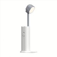 Lampe de bureau LED pliable pour maison intelligente avec gradation rapide, protection oculaire, recharge, support de téléphone et fonction lampe torche