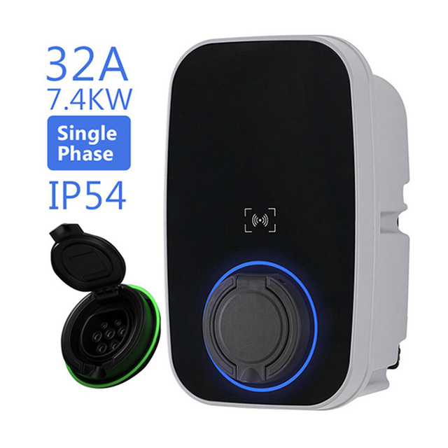 Commercial EV Charger 7kw 32a EV Car Charger Fast Charging Level 2 Type 2 EV Charging Station