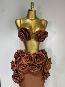 Gaun Bandage Panjang Wanita Seksi Model Camisole 2-Piece Set V-neck Aplikasi Kasmir Selebriti Elegan Pesta Koktail <span class=keywords><strong>Prom</strong></span> - Product Image 4