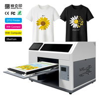 Imprimante DTG A3 à plat intelligente Wi-Fi pour t-shirts à motif tournesol, machine d'impression sur tissu en coton avec ordinateur