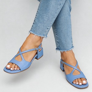 <span class=keywords><strong>Sandali</strong></span> da donna sexy Xuanhui Plus Size con punta quadrata, <span class=keywords><strong>tacco</strong></span> <span class=keywords><strong>medio</strong></span>, cinturino incrociato con fibbia, per l'estate e l'outdoor - Product Image 5