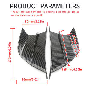 Alerón de alerón popular caliente Color carbono Scooter motocicleta carenado delantero de plástico Winglets laterales - Product Image 2