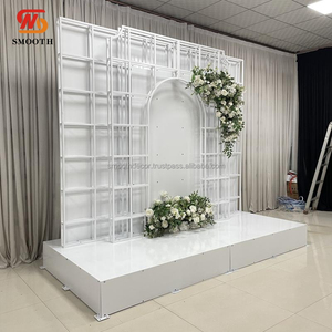 อุปกรณ์ตกแต่งงานแต่งซุ้มโค้งสีขาวอุปกรณ์ตกแต่งสำหรับงานอีเว้นท์แบบเรียบ - Product Image 3