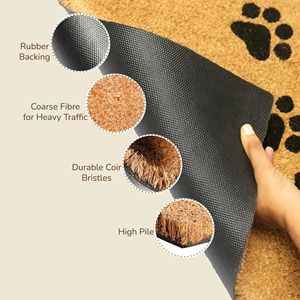DB Coir Doormat with Non-Slip PVC Backing Modern Indoor/Outdoor <b>Welcome</b> <b>Mats</b> for Home or Office Printed Front Door <b>Mat</b> - Product Image 4