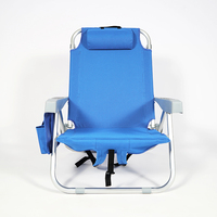 Hitree usine haute qualité été plage chaise pliante en aluminium confortable Portable léger sac à dos chaise de plage