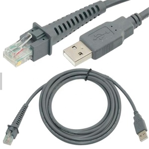 สายข้อมูลเครื่องสแกนบาร์โค้ดเลเซอร์แบบ <span class=keywords><strong>USB</strong></span> เป็น RJ50 - Product Image 3