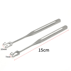 Retractor para Cirugía de Párpado Doble, Retractor para Cirugía de <span class=keywords><strong>Bolsas</strong></span> Oculares, Retractor para Cirugía Oculoplástica, Retractor de Piel, Retractor de Doble Punta - Product Image 1