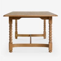 Table à manger rectangulaire en bois massif de style campagnard américain - Table à manger rétro pour plusieurs personnes