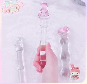 Corazón de cristal en forma de palo magia bar G-punto parte trasera masaje palo mujer hombre anal enchufe trasero orgasmo máquina de sexo (rosa) - Product Image 5