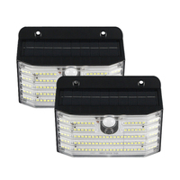 Lampe solaire murale extérieure avec panneau solaire intégré, détecteur de mouvement PIR, étanche IP65, lumière LED pour allée, villa, garage, véranda