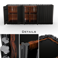 Meubles de maison haut de gamme pour chambres et salles à manger modernes : buffet saisissant inspiré des tuyaux d'orgue classiques