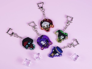 ชุดอะคริลิค OEM ODM ลายตัวละคร The <span class=keywords><strong>Freak</strong></span> Circus แบบกลิตเตอร์ 5 ชิ้น สำหรับแฟนๆ และนักสะสม - Product Image 1