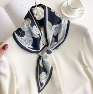 Bufanda Larga para Mujer, Primavera-Otoño, con Soporte para el <span class=keywords><strong>Cuello</strong></span>, Estilo Informal, para Envolverse <span class=keywords><strong>al</strong></span> <span class=keywords><strong>Cuello</strong></span>, con Estampado <span class=keywords><strong>de</strong></span> Mariposas y Lazo - Product Image 2