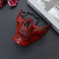 Masque de cosplay de super-héros tête de mort transfrontalier, demi-masque d'horreur en plastique pour Halloween, accessoires de fête costumée