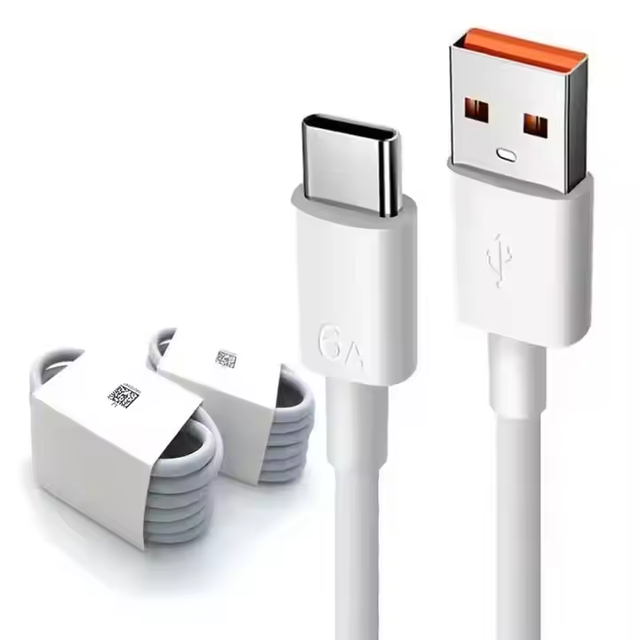 Factory Wholesale Fast Charging Type C 6A USB Charger Data Cable Type-C Cable for Smartphone 65W for Samsung