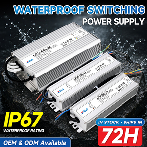 Transformador LED Impermeable IP67 12V/24V, Inversores LED Impermeables para Exteriores 220V 24V 100W <span class=keywords><strong>200W</strong></span> 150W, Fuente de Alimentación Conmutada - Product Image 1