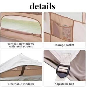 Tente gonflable de glamping portable et imperméable, deux chambres, en tissu Oxford, gonflage rapide, résistante au vent, pour le camping familial en plein air - Product Image 3