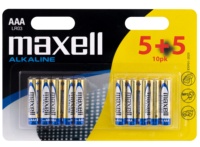 Piles alcalines AAA LR03 en blister 5+5 piles 1,5V, piles primaires pour télécommandes et jouets, durée de vie de 5 ans, cylindriques