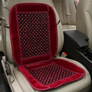Cojín para asiento de coche con cuentas de madera y respaldo de terciopelo para uso en automóvil en las cuatro estaciones - Product Image 2