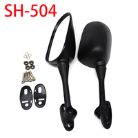 SH-504 Nouveauté Rétroviseur universel pour moto Rétroviseur convexe en aluminium/métal pour rétrofit