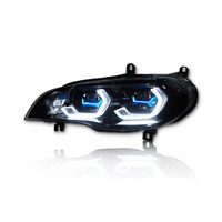 Conjunto de Faros Delanteros LED DRL de Doble Color con Proyector Golden Eye para X6 E71 2008-2014, Señal de Giro, Plug and Play, Piezas de Auto XUNBAI 12V