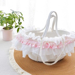 Cesta de Transporte para Mascotas Estilo Lolita, de Cuerda de Algodón, Extraíble, Lavable, Suave, para Exteriores, Cama para Perros/Gatos, 4 Estaciones, Ecológica - Product Image 5