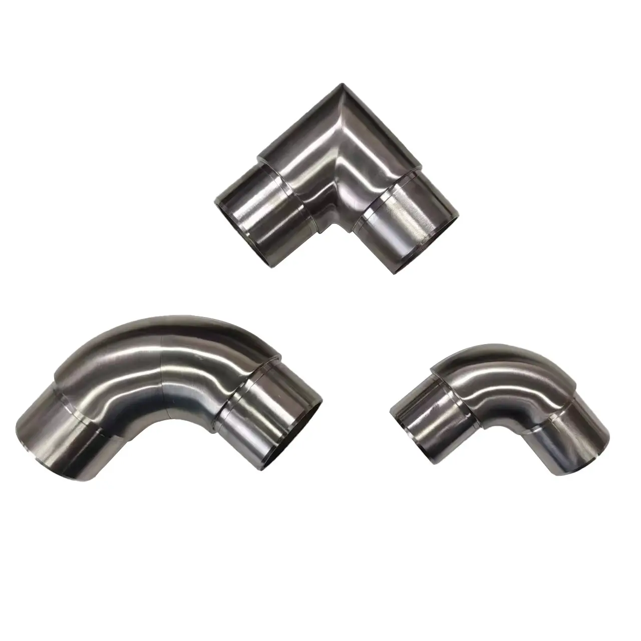 Staircase Balcony Balustrade Railing Systems Fittings Ss 304 316 Handrail Pipe Accessories Die Cast 3 Way Round Tube Connector