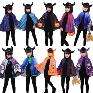 สตาร์ไลท์ ฮาโลวีน เสื้อคลุมเขาปีศาจ เด็ก แม่มด ฟักทอง ชุดนักมายากล - Product Image 2