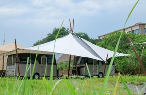 Unidad de Vivienda Móvil Tipo Caravana con Diseño de Vela, Caravana Combinada, Espacio de Alojamiento de Lujo para Glamping - Product Image 2