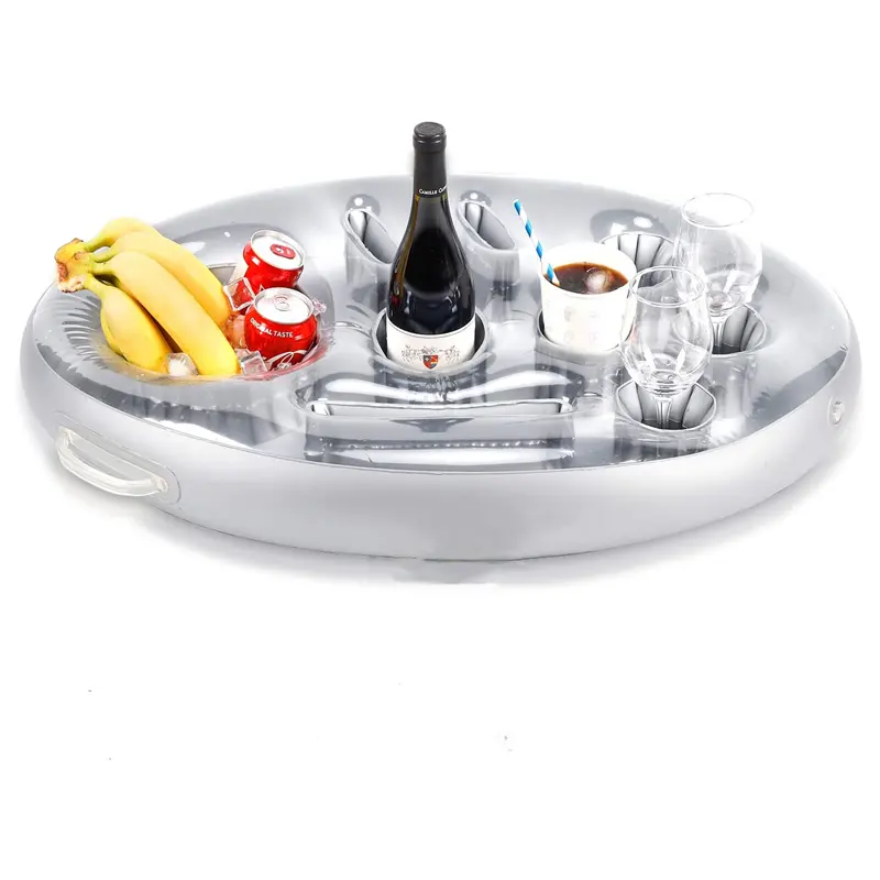 Summer Party Beach Drinks Tray Inflatable Pool Float Beer Drinking Cooler Bar