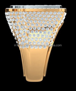 Lujo personalizado Unisex Hip Hop VVS Lab Grown Diamond Championship Ring Inicial Iced letra inicial fiesta regalo chapado en oro - Product Image 4